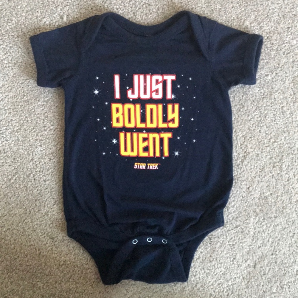 Star Trek "I Just Boldly Went" Onesie (size 12m)